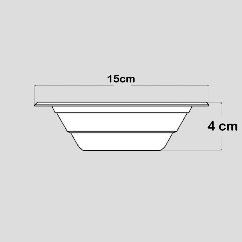 Kit 50 Pratos Fundos 15cm Branco - Image 2