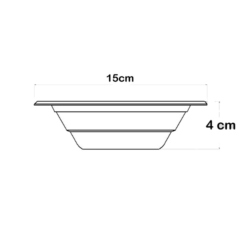 Kit 100 Pratos Fundos 15cm Branco - Image 2