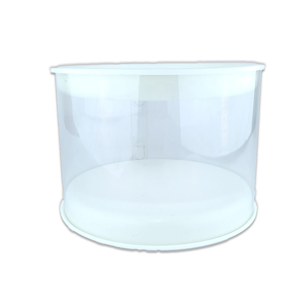 Rofida Tubo Transparente com Tampa Branca 7x10cm Personalizável Rofida - Ponto ...