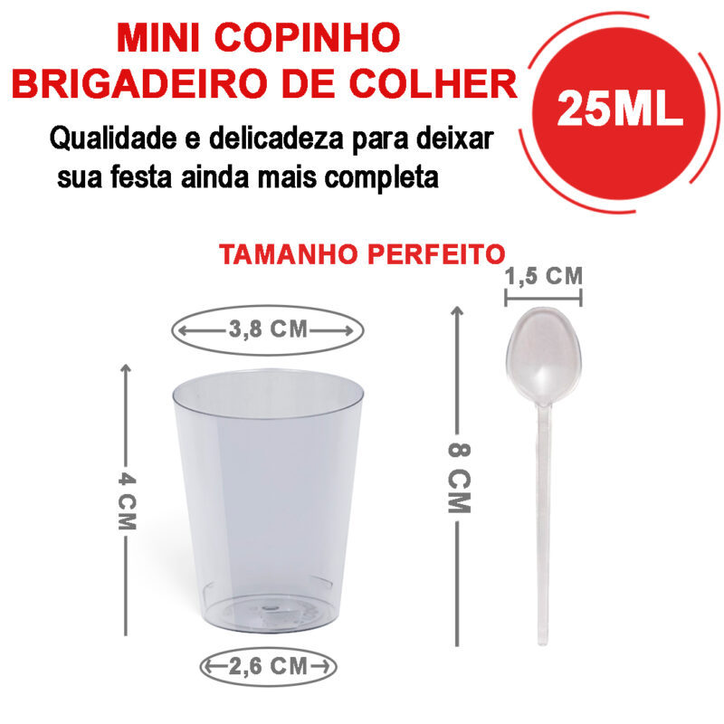 Kit 100 Copinho E Colher Brigadeiro 25ml Azul e Rosa - Image 5