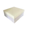Caixa Cubo Com Tampa Para Bolos Tortas 32,5x32,5x15cm Branca