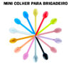 Mini Colher para Café Chá Brigadeiro Doces C/ 100 Uni Colorido