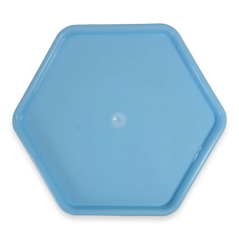 Bandeja Sextavada de 20cm Azul Claro