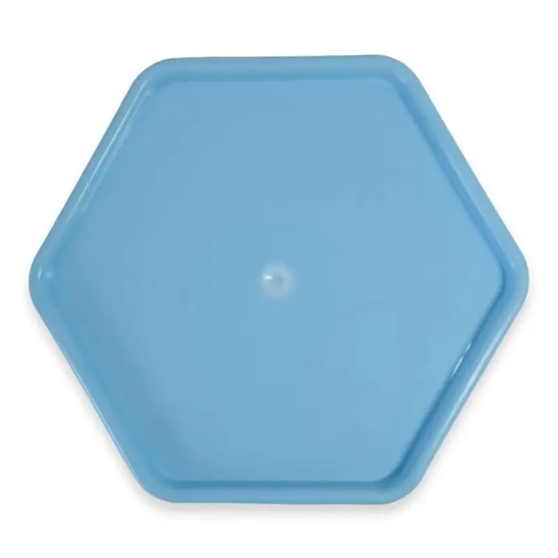 Bandeja Sextavada de 20cm Azul Claro