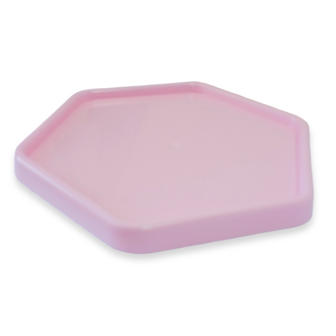 Bandeja Sextavada de 20cm Rosa Claro - Imagem 2