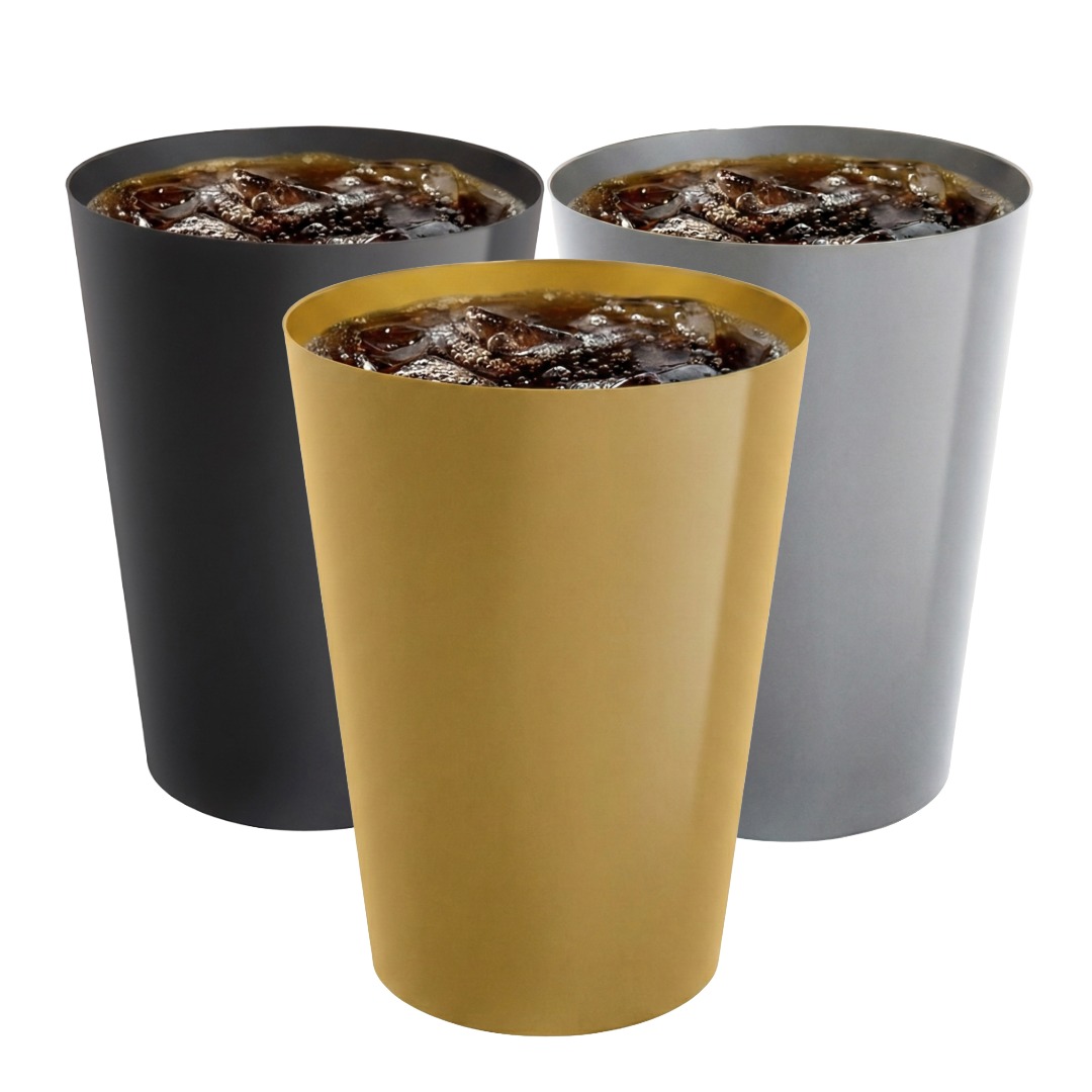 Copo Acrílico Luxo 200ML Lavável C/ 10uni Copo Para Sucos Refrigerantes Festas Ano Novo Natal