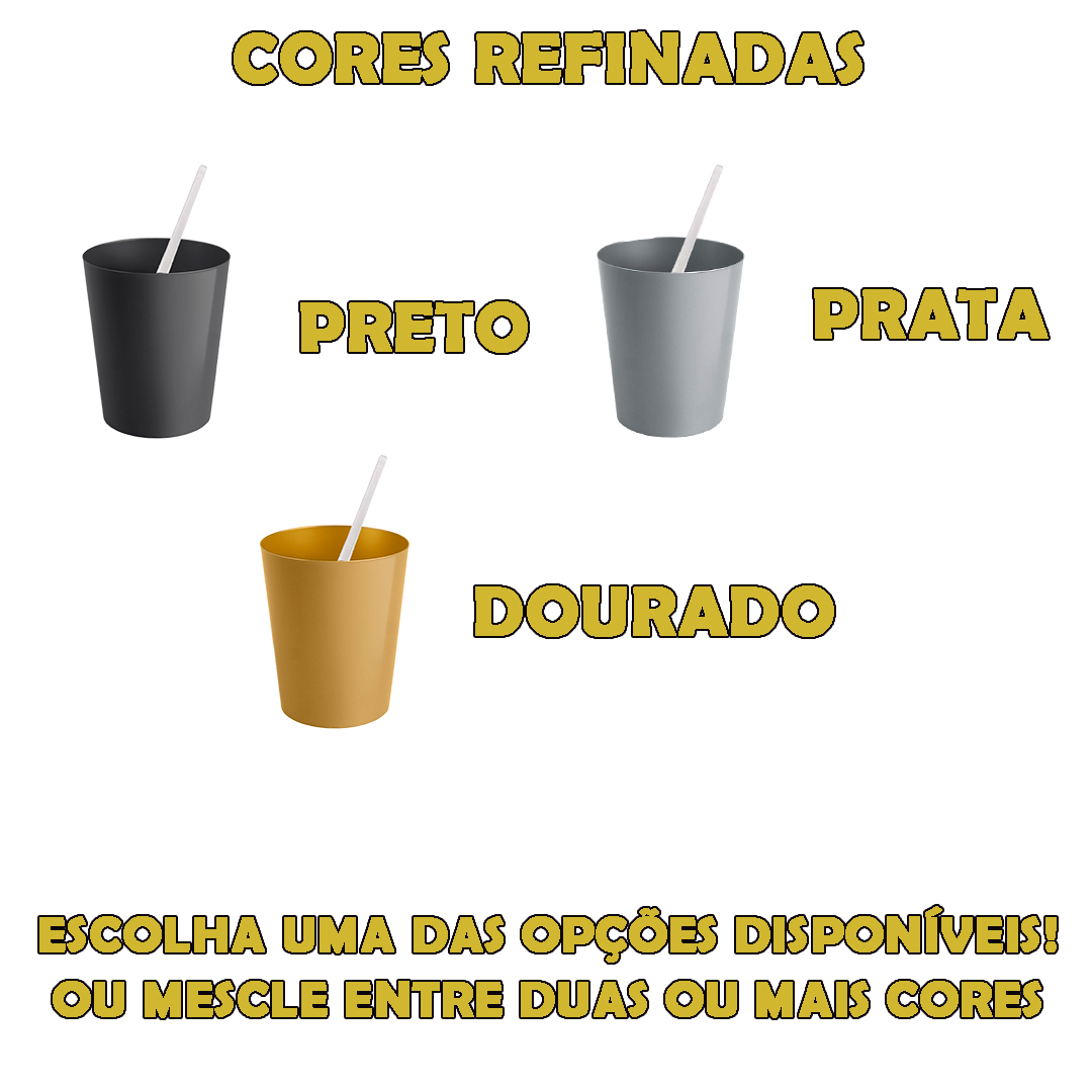 Copo Acrílico Luxo 200ML Lavável C/ 10uni Copo Para Sucos Refrigerantes Festas Ano Novo Natal - Imagem 3