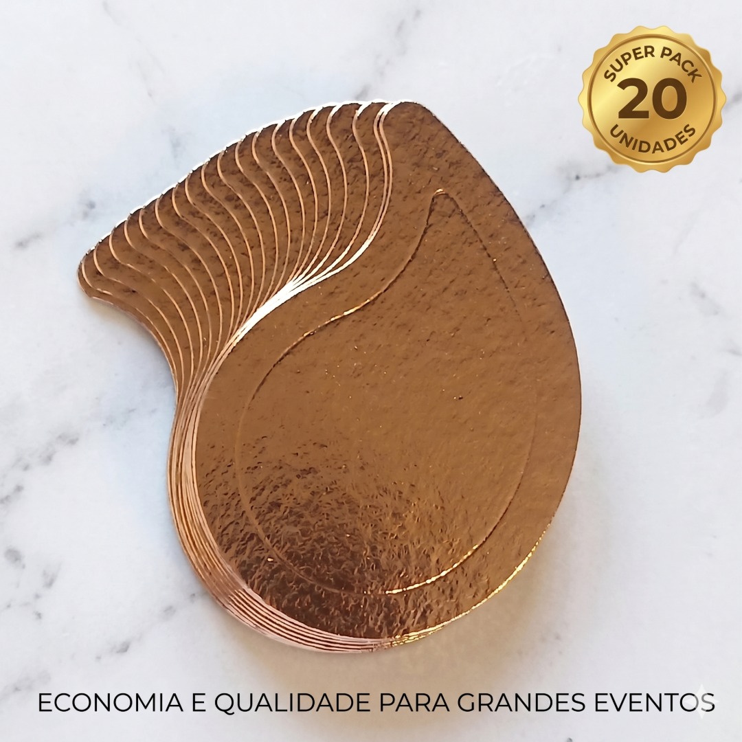 Base Gota Disco Laminada Para Doce Dourada Ouro Luxo Gota Balão Casamento Aniversário Formatura Confeitaria Ultrafest - Imagem 6