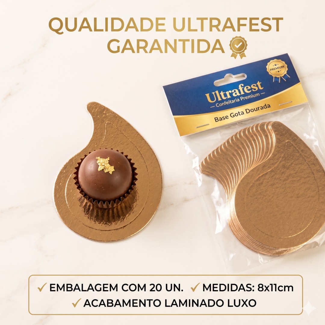 Base Gota Disco Laminada Para Doce Dourada Ouro Luxo Gota Balão Casamento Aniversário Formatura Confeitaria Ultrafest - Imagem 8