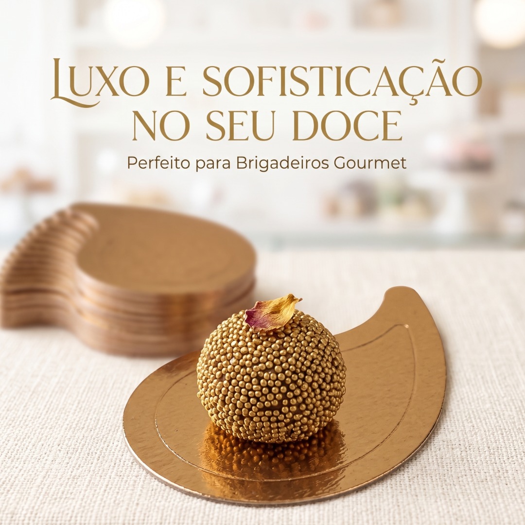 Base Gota Disco Laminada Para Doce Dourada Ouro Luxo Gota Balão Casamento Aniversário Formatura Confeitaria Ultrafest - Imagem 2