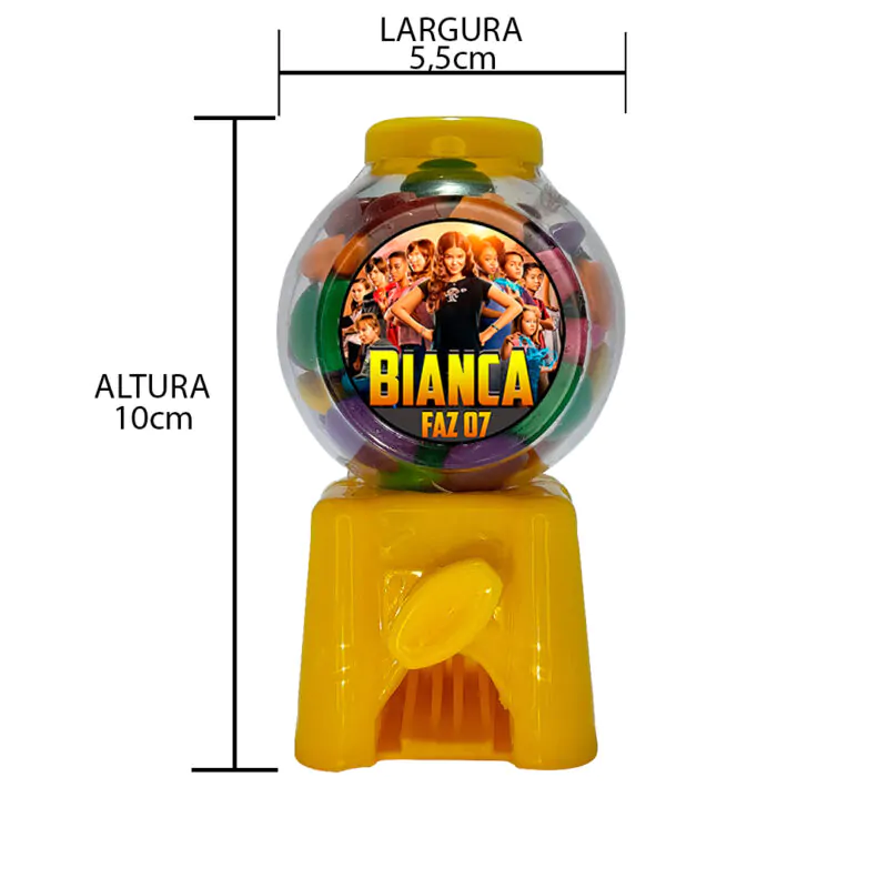 Candy Machine Mini Máquina de Doces C/ 24uni Colorido Rofida - Imagem 4
