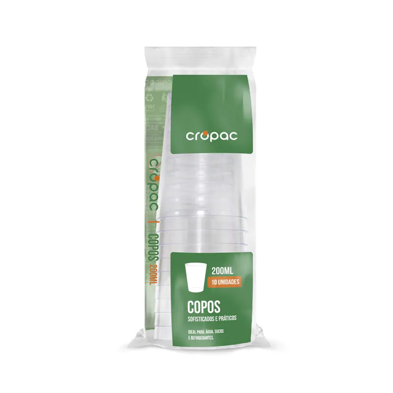Copo Festa 200ML Acrílico Colorido C/ 10uni - Cropac - Imagem 3